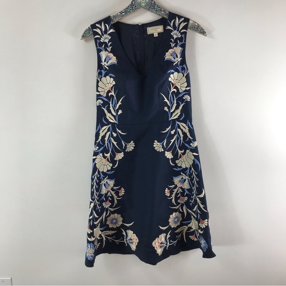 ASO As Seen On Gilmore Girls Lorelai Gilmore Floral Embroidered Dress Size 4 - Picture 5 of 12